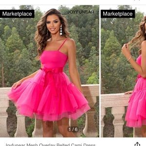 Joyfunear Size L Hot Pink Dress